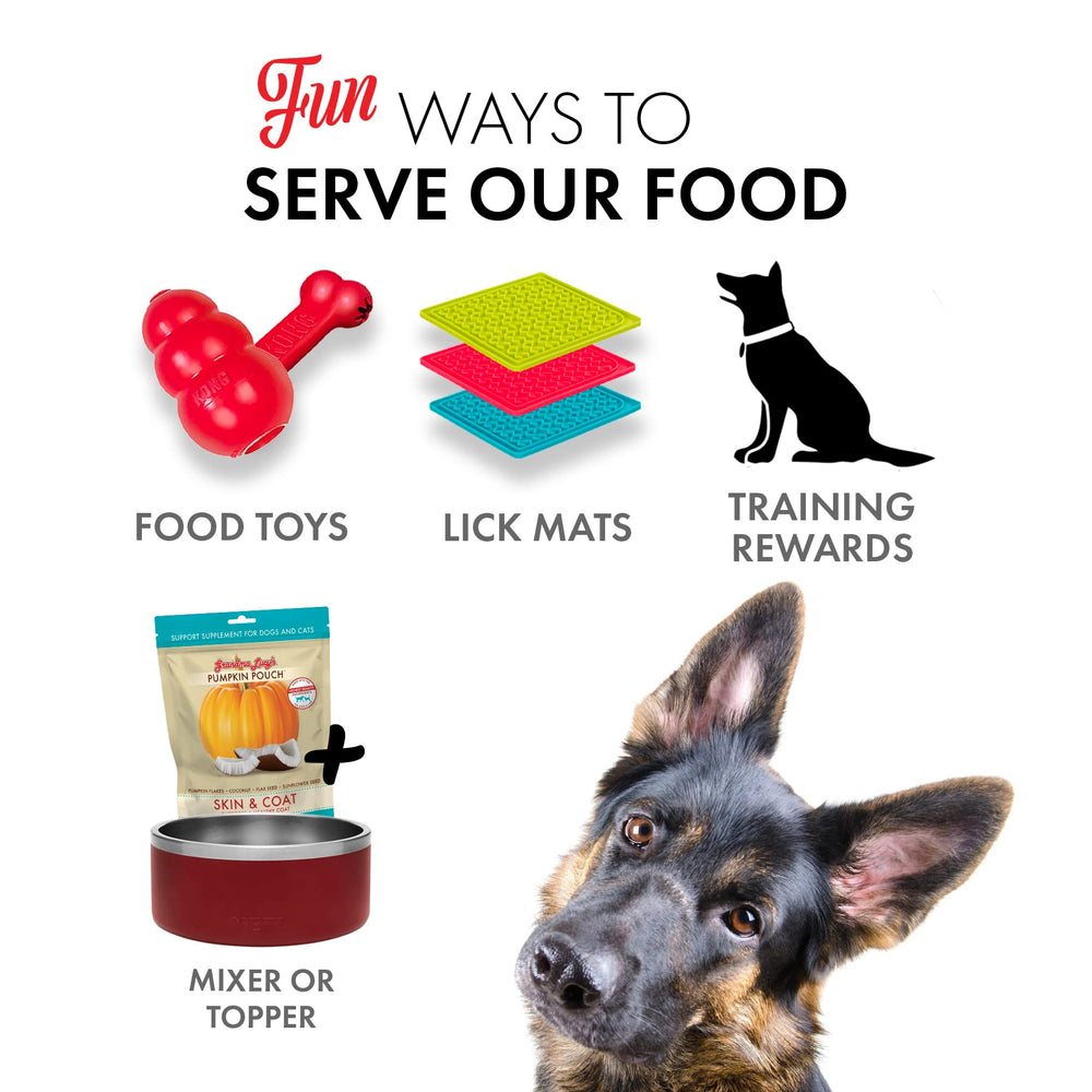 Grandma Lucy's Pumpkin Pouch ingredientes naturales para una dieta simple.