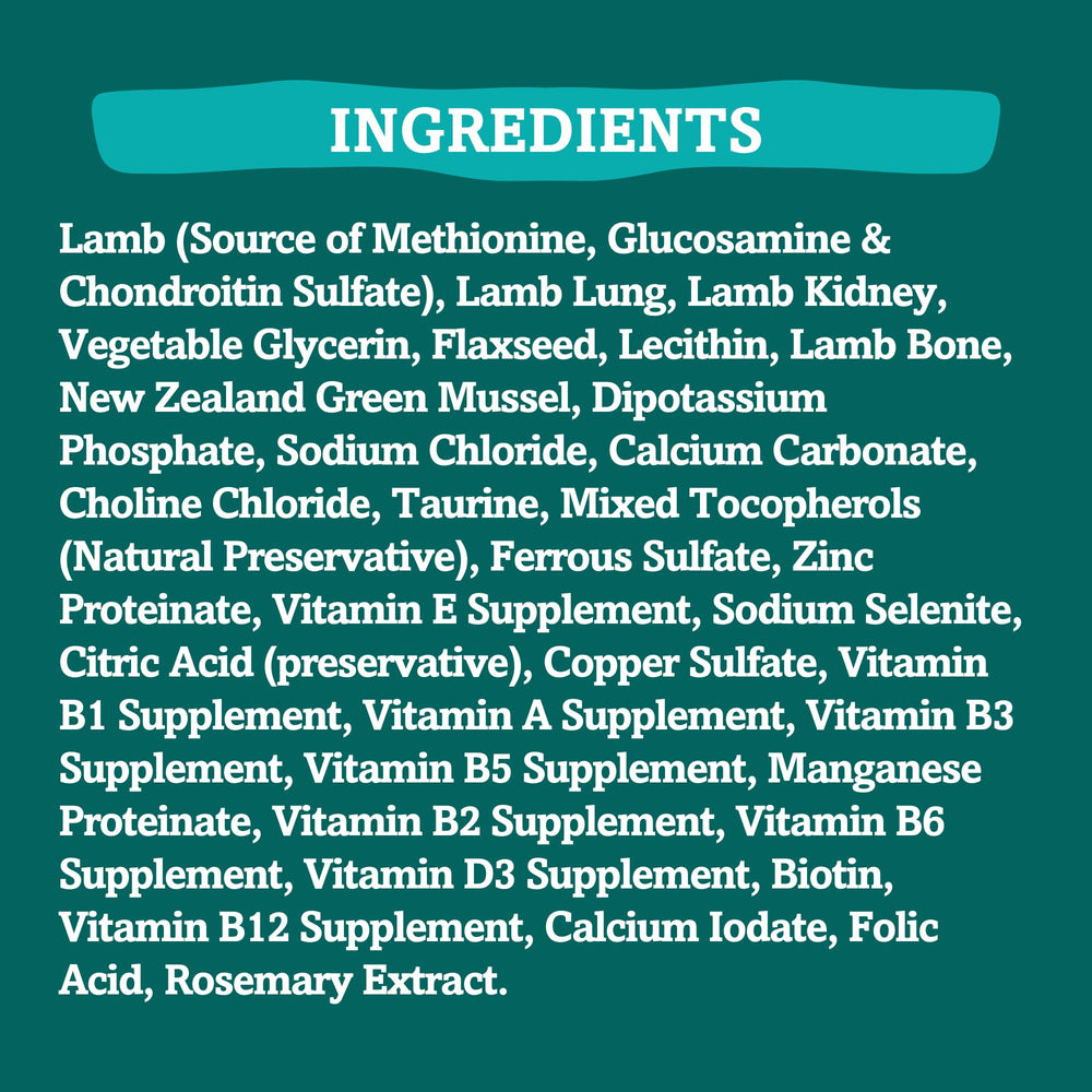 Grandma Mae's RawTernative ingredientes naturales y prebióticos para digestión.