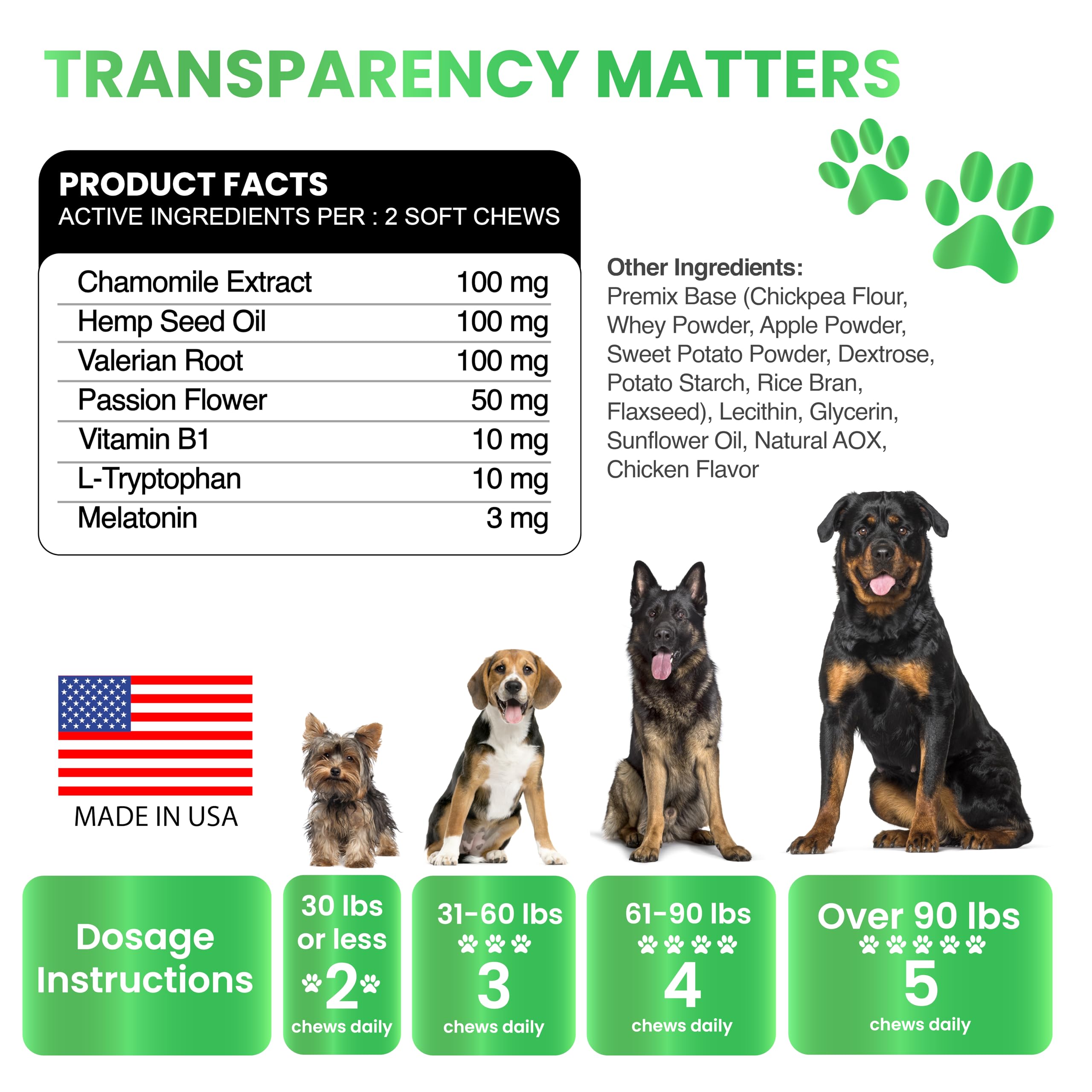 Grateful Pawz paquete de 170 golosinas relajantes para perros