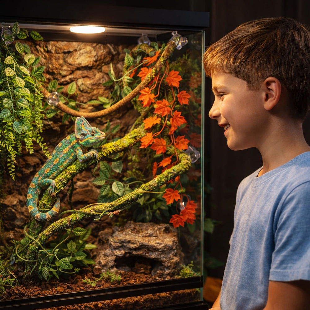 Grddaef decoración para reptiles, ambiente más vivo.