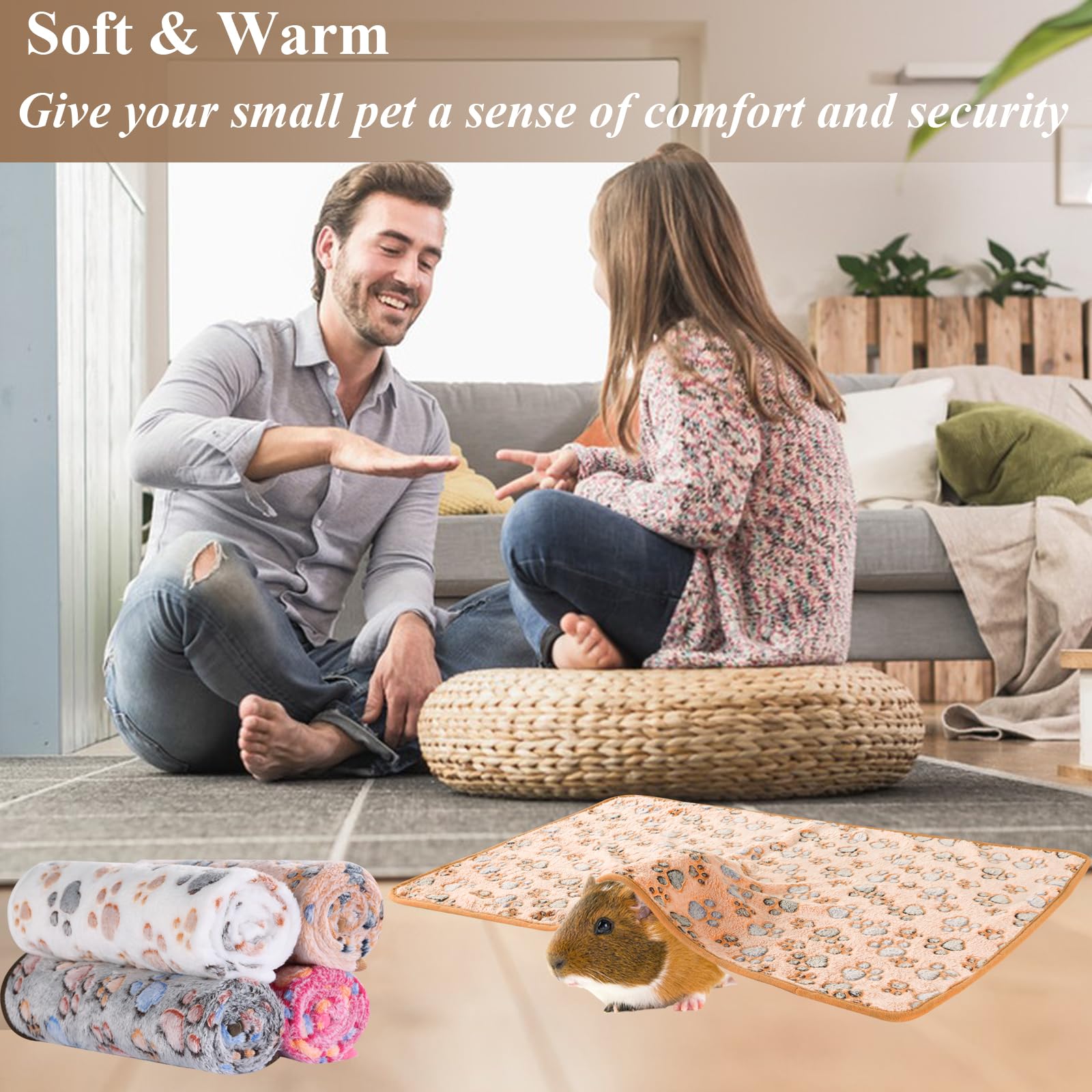 Manta Grddaef para chinchillas suave y lavable, ideal para dormir