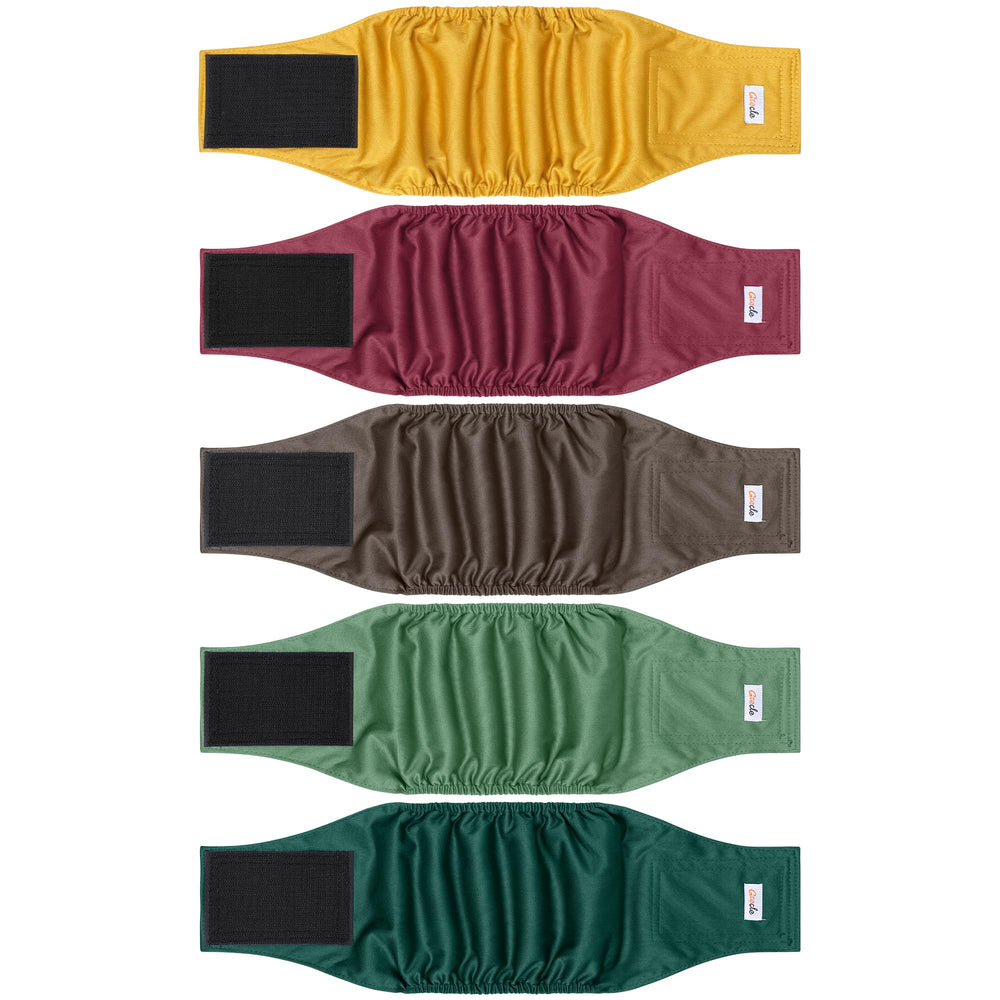 Grecle 5 pack bandas ventrales para perros machos con patrones variados para entrenamiento