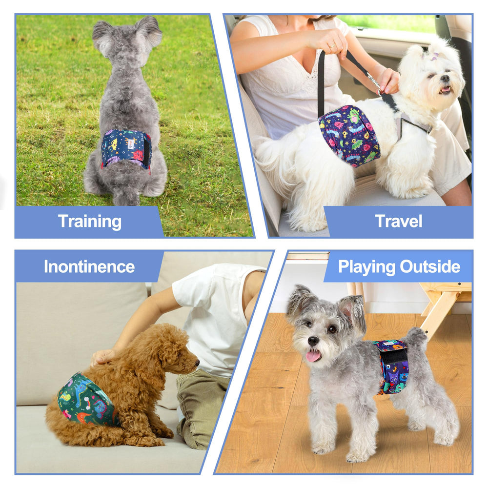 Grecle Bandas vientre macho lavables, ideales para entrenamiento de cachorros.
