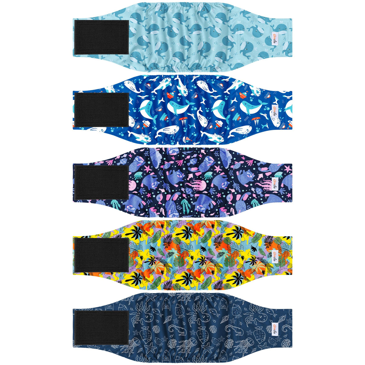 Grecle panales macho perro, estampado variado para entrenamiento y control de la incontinencia