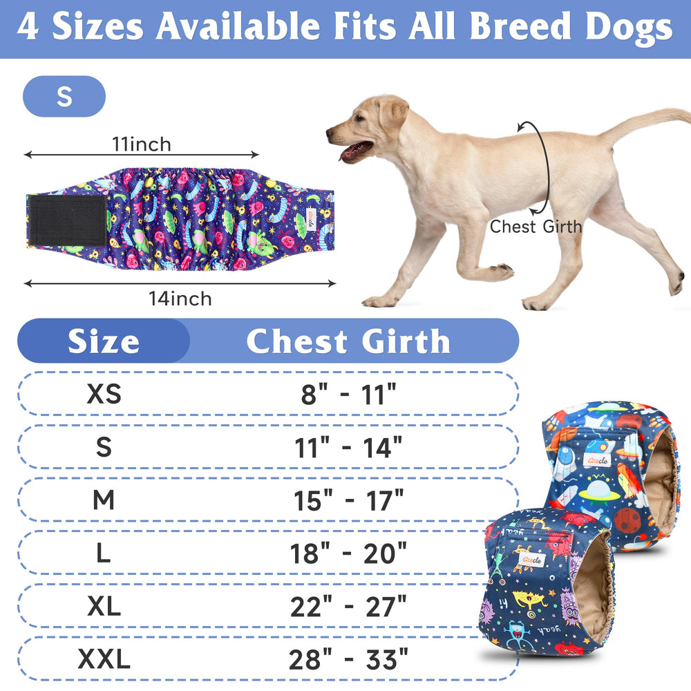 Grecle: pañales para perro macho con absorción rápida para evitar accidentes.