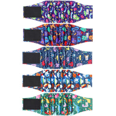 Grecle: pañales para perro macho con estampas variadas para uso diario.