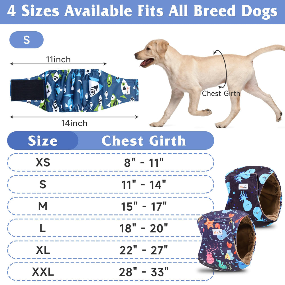 Grecle pañales para perros machos de alta absorción para casa limpia