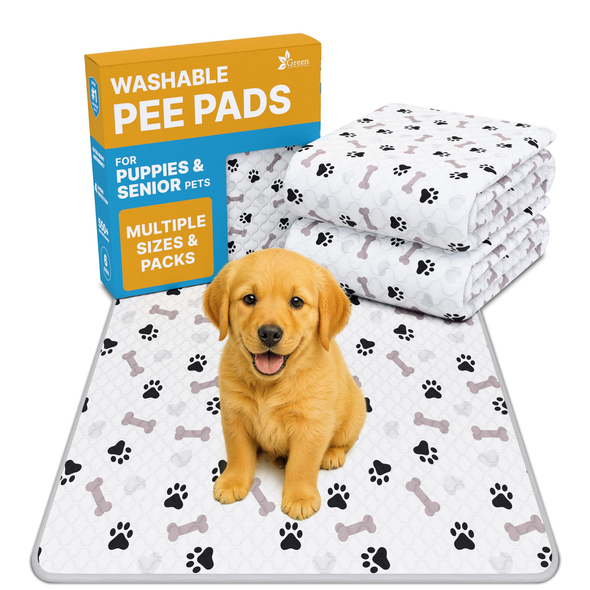Green Lifestyle: almohadilla lavable para perros con respaldo antideslizante para uso diario.