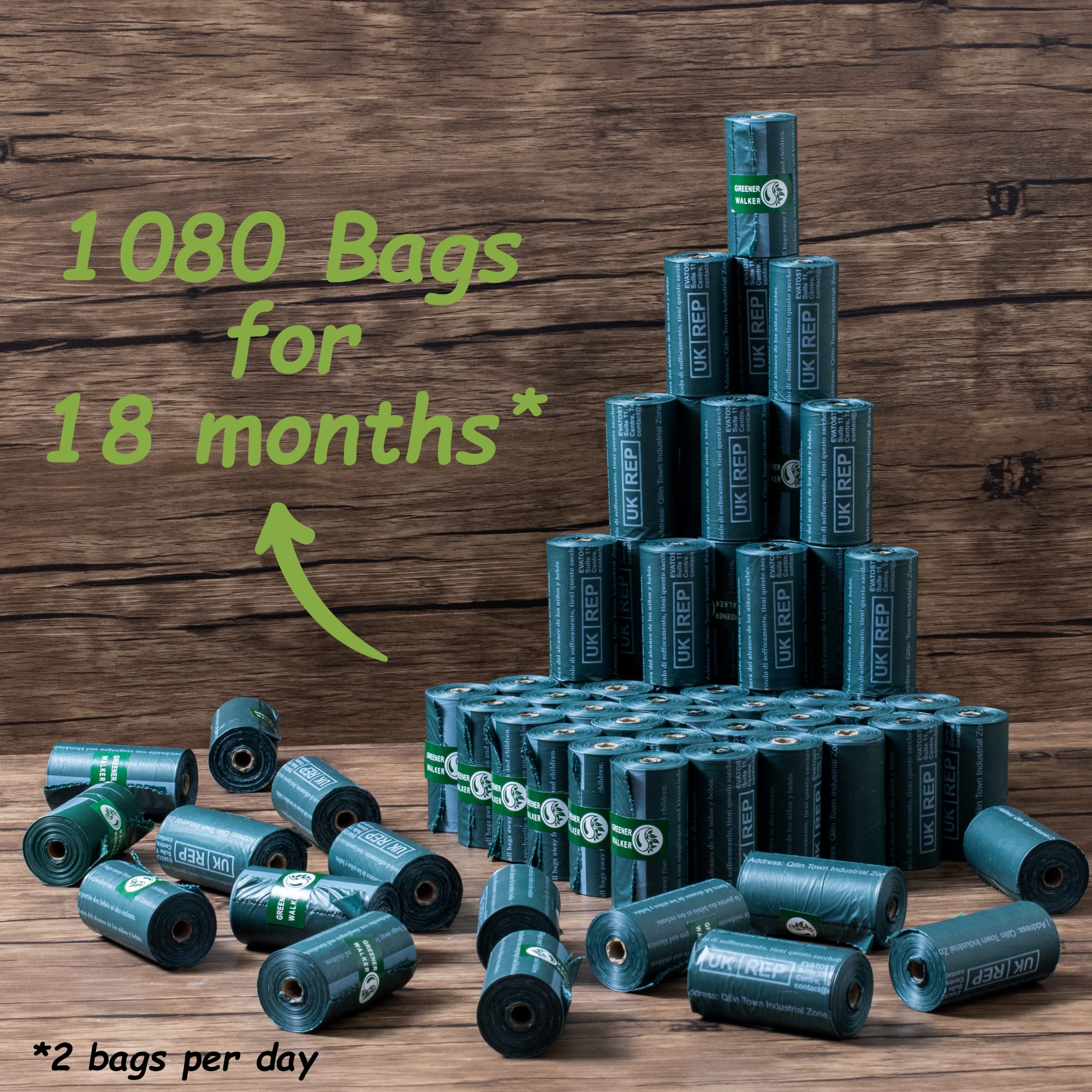 GREENER WALKER bolsas de almidón de maíz: opción más sostenible.