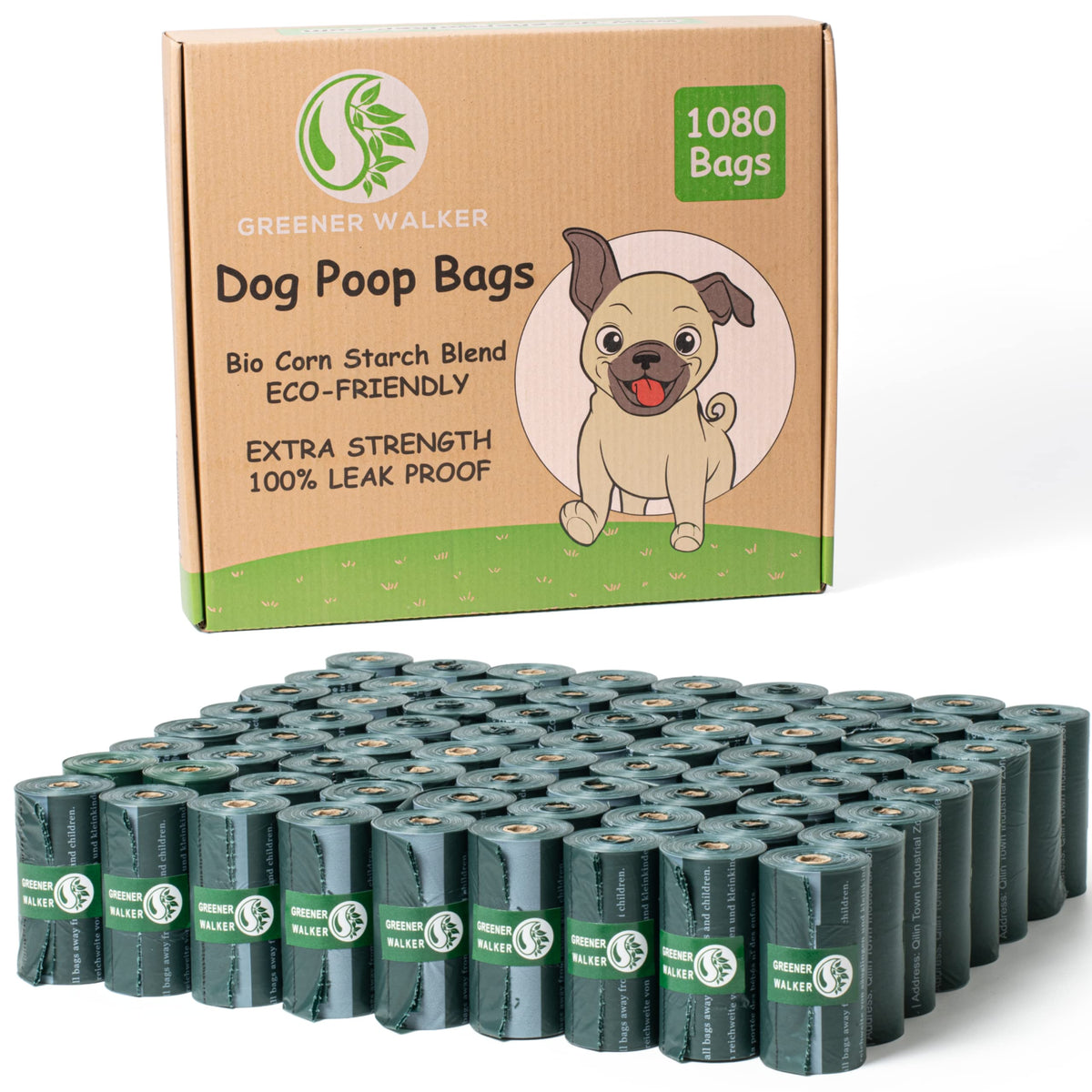 GREENER WALKER bolsas para perros: duraderas y a prueba de fugas para uso diario.