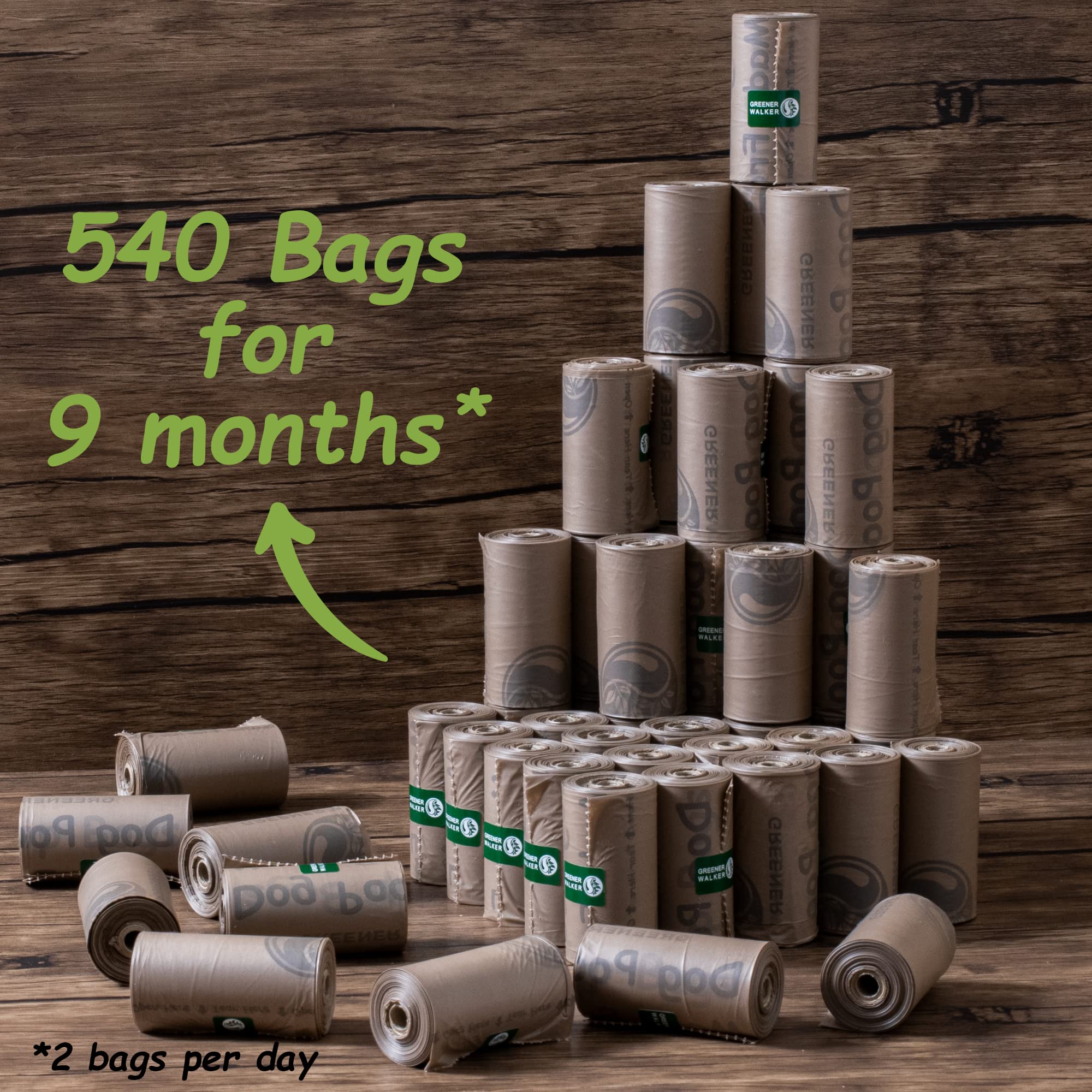 Greener Walker 13x9 inch bags suitable for all dog sizes