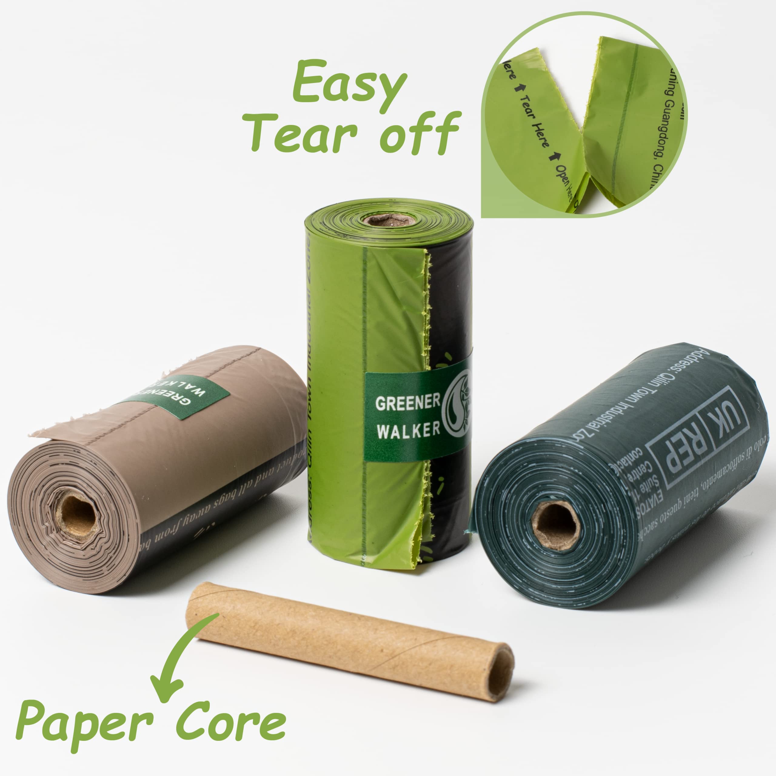 Greener Walker leak-proof extra-thick bags for mess-free disposal