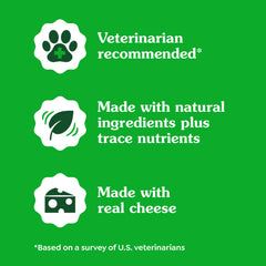 Greenies aroma queso para medicación en perro.