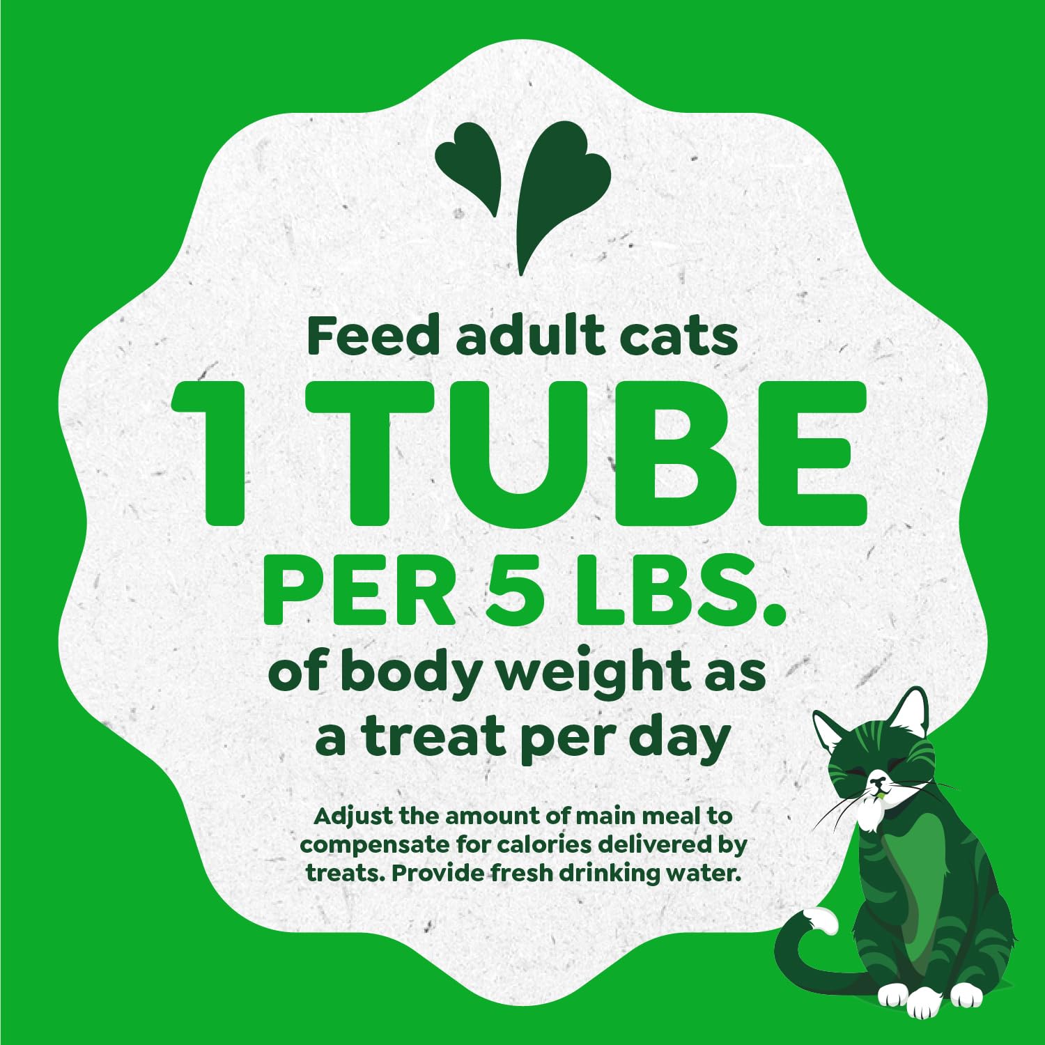 Greenies balanced nutritional complete adult cat snack for everyday treats.