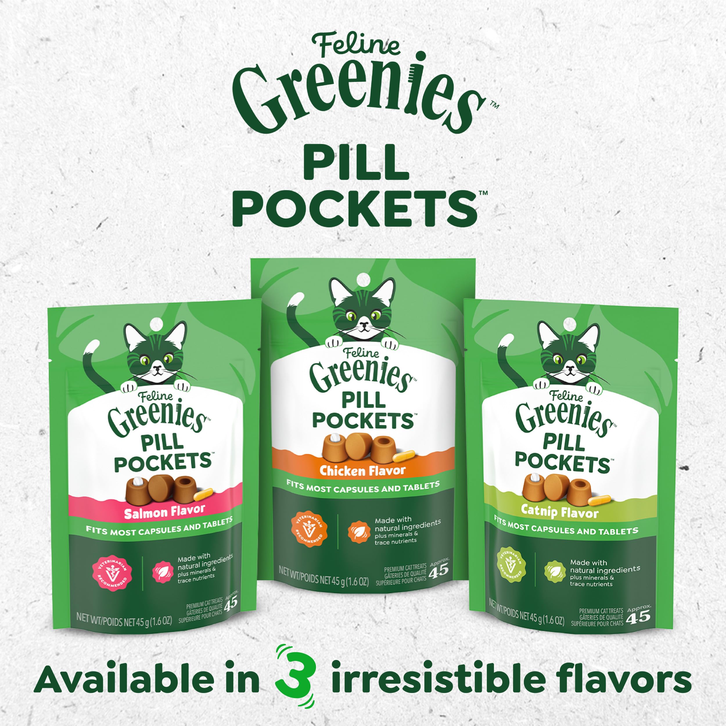 Greenies bolsillos para pastillas gatos, apto para gatos adultos