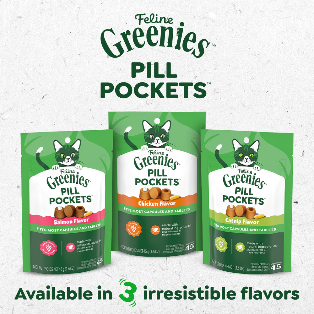 Greenies bolsillos para pastillas gatos, apto para gatos adultos