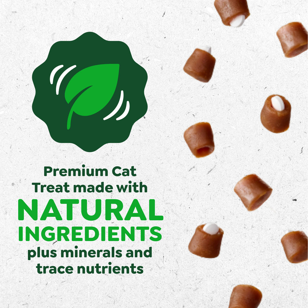 Greenies bolsillos para pastillas gatos, sabor hierba gatera para favorecer la toma