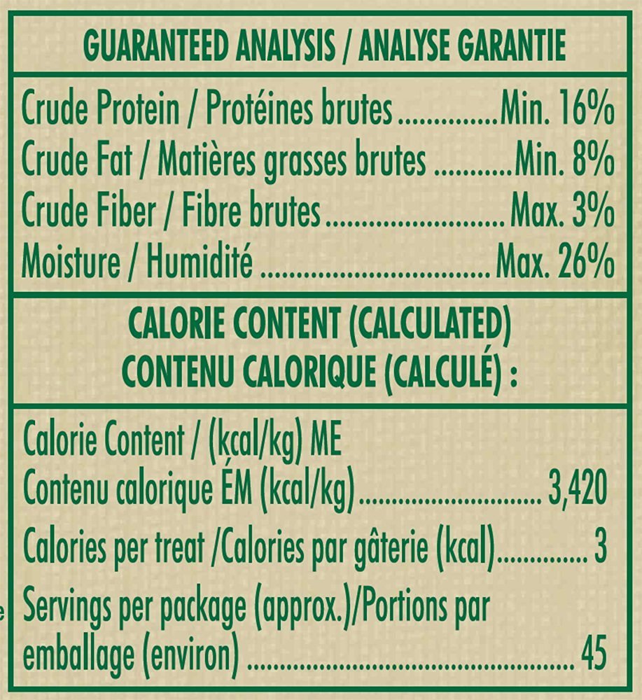 Fórmula Greenies sin sabores artificiales ni conservantes