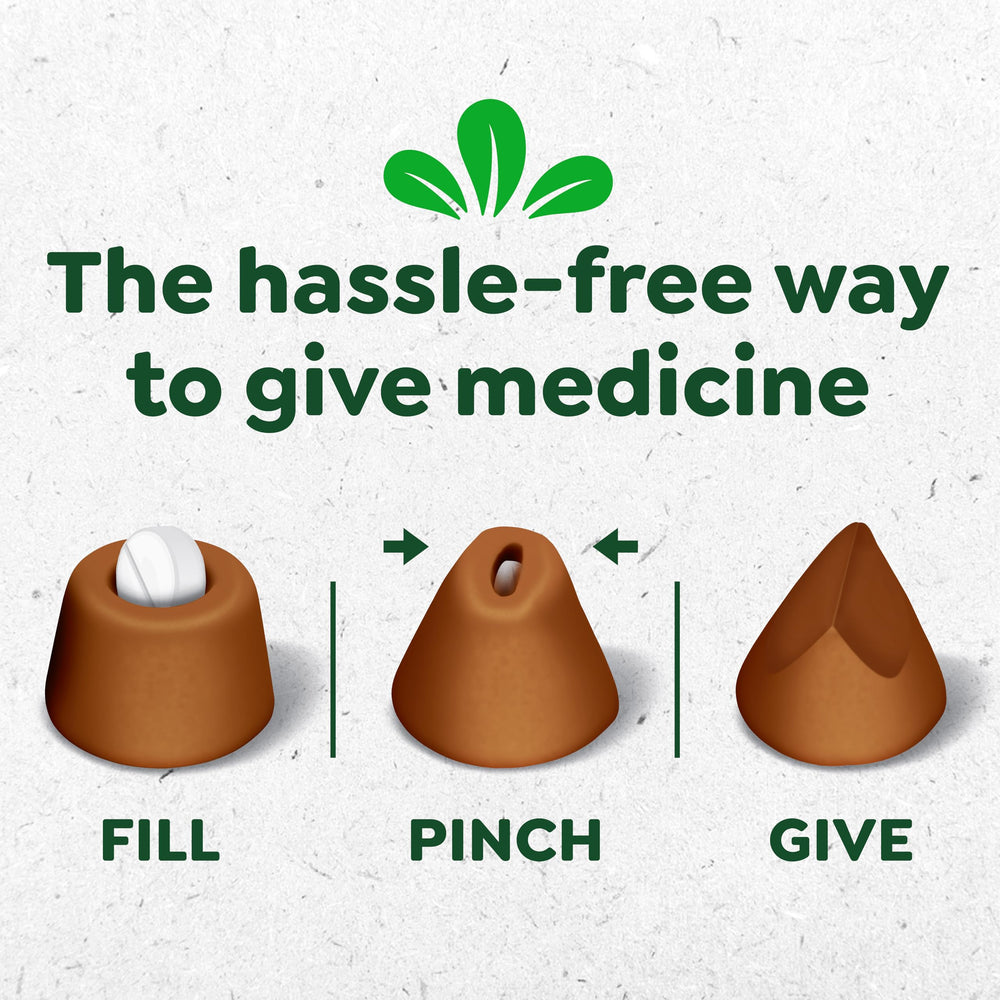 Greenies bolsita pastillas gato sabor pollo para ocultar medicamento y hacerla más agradable.