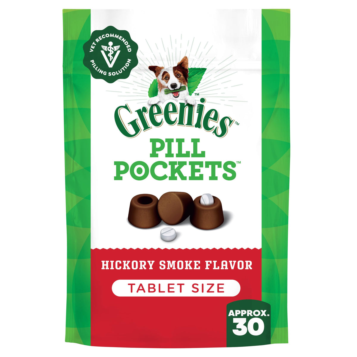 Greenies bolsitas pastillas para perros tamaño pequeño, facilita administrar medicación diaria.