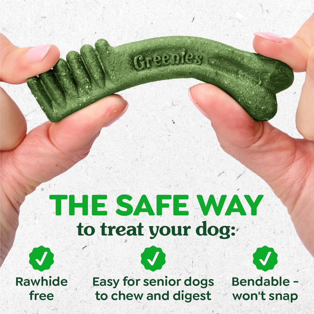 Greenies recomendado por veterinarios para la limpieza dental.