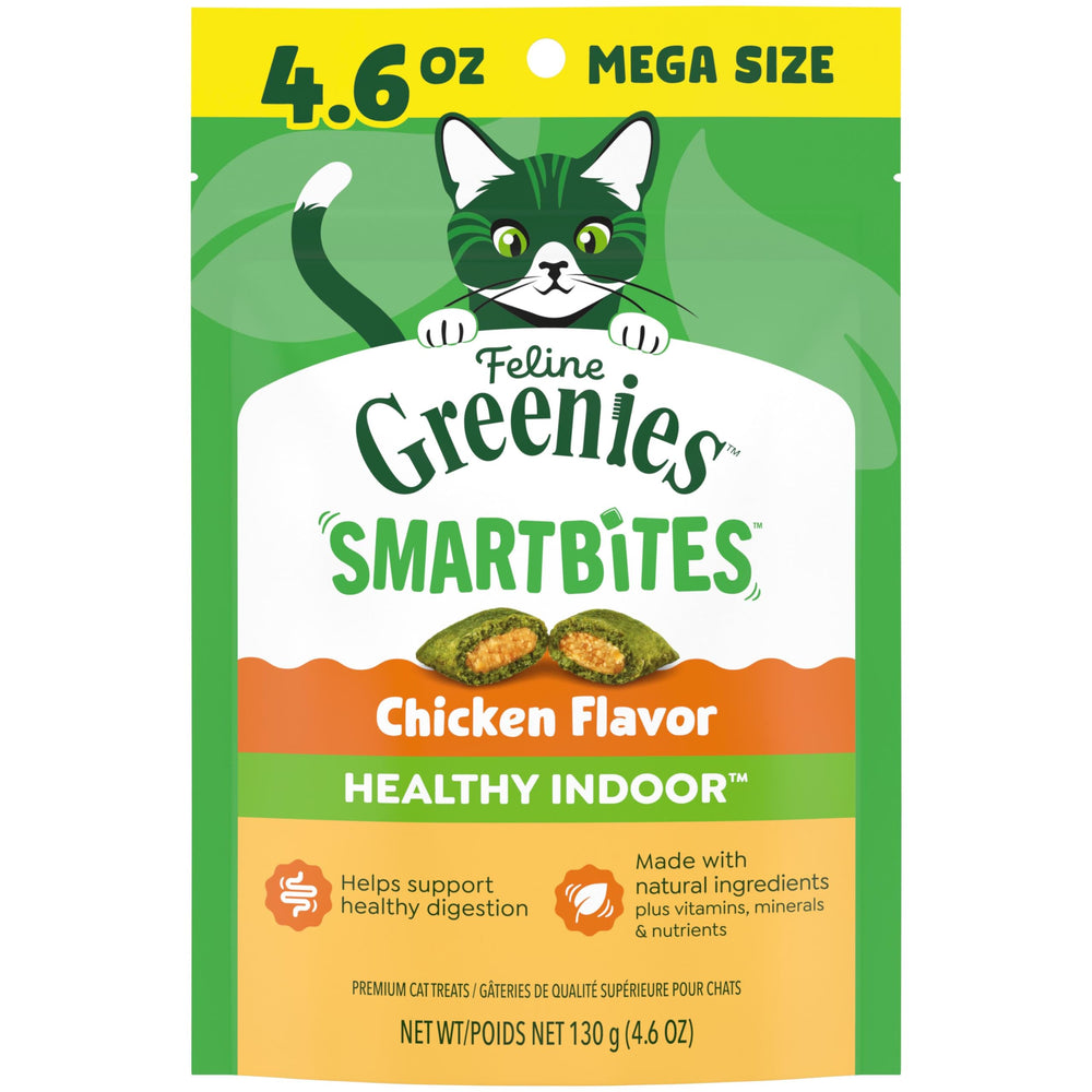 Greenies Feline Smartbites, empaque práctico para premiar gatos con porciones controladas