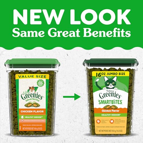 Greenies Feline Smartbites recomendado por veterinarios para gatos.