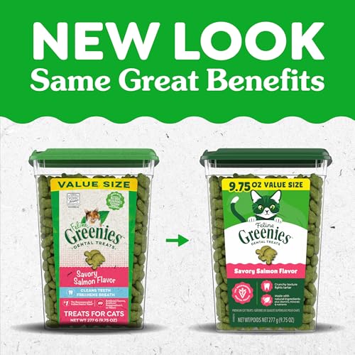 Golosinas Greenies sabor salmón, crujientes y deliciosas