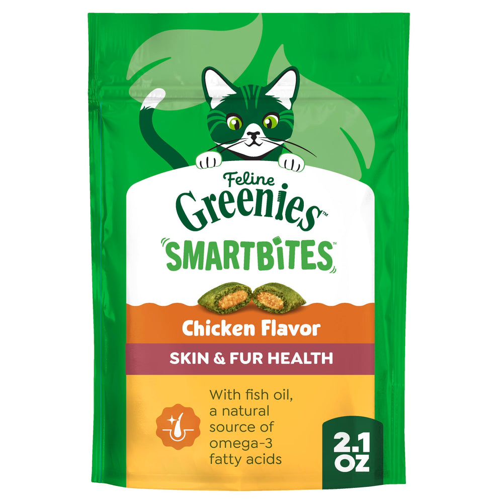 Greenies Smartbites envase: snack premium para piel y pelaje sanos.