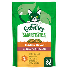 Greenies Smartbites envase: snack premium para piel y pelaje sanos.