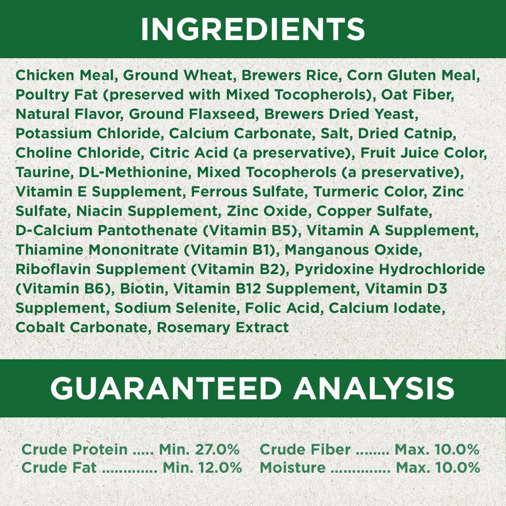 Ingredientes naturales de Greenies para gatos