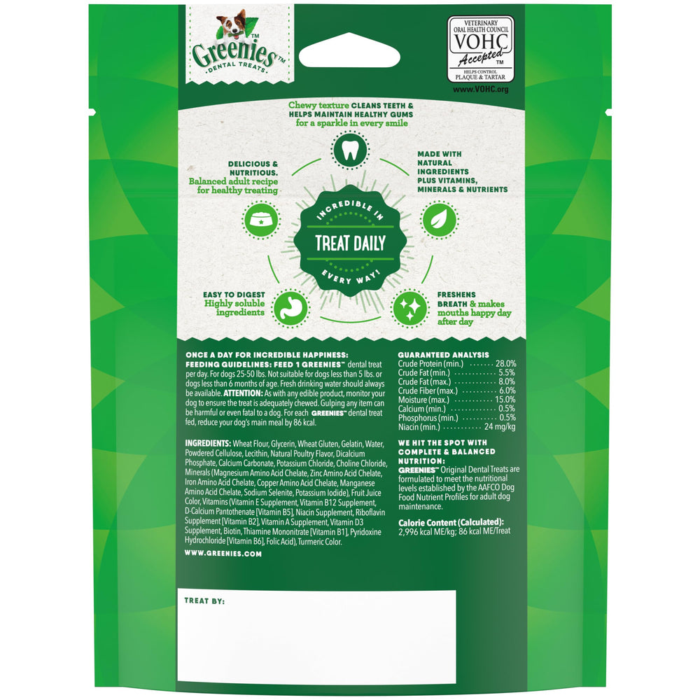 Greenies ingredientes naturales para nutrición dental y cuidado bucal.