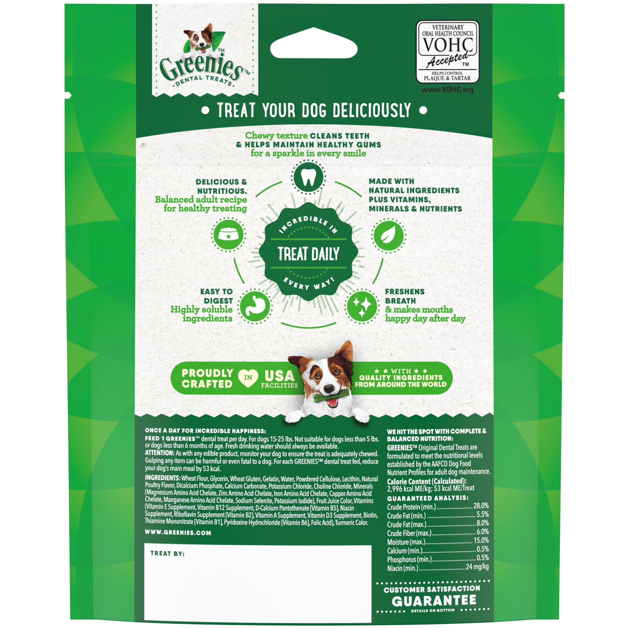 Greenies ingredientes naturales y vitaminas para salud bucal