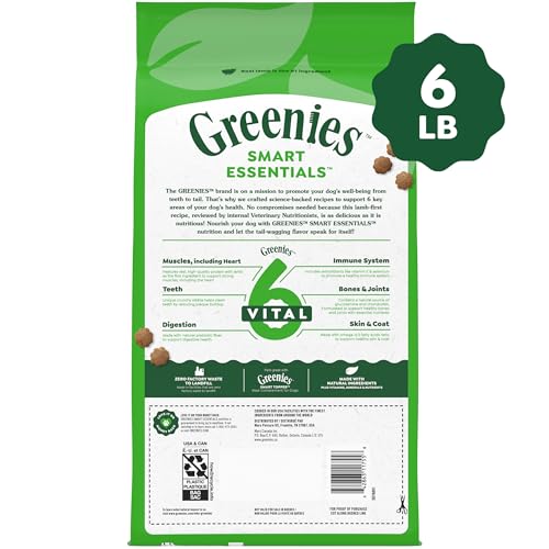 Greenies Smart Essentials ingrediente principal cordero real, sabor que encanta a los perros.
