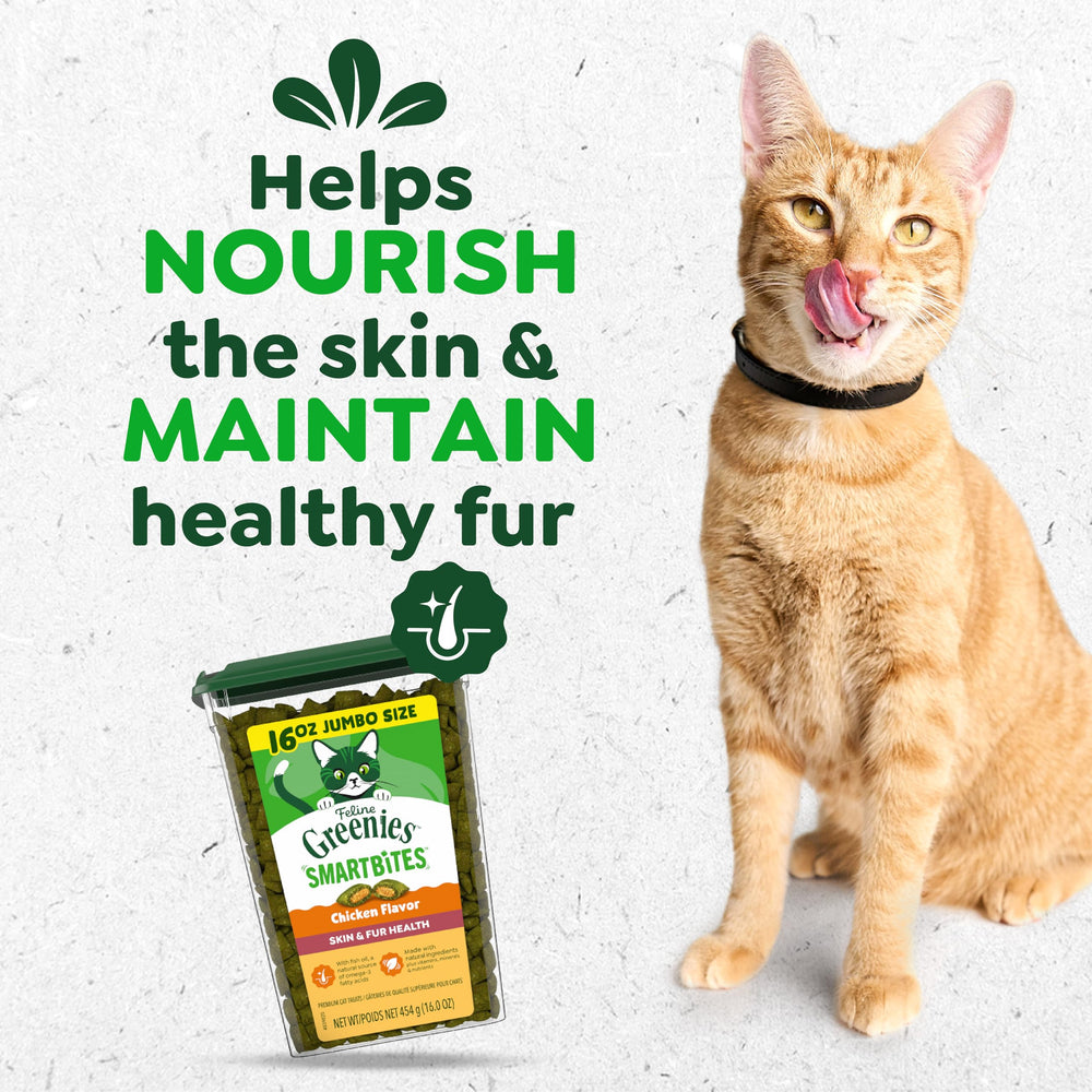 Greenies Snacks Gato: ingredientes naturales y vitaminas para un snack equilibrado.