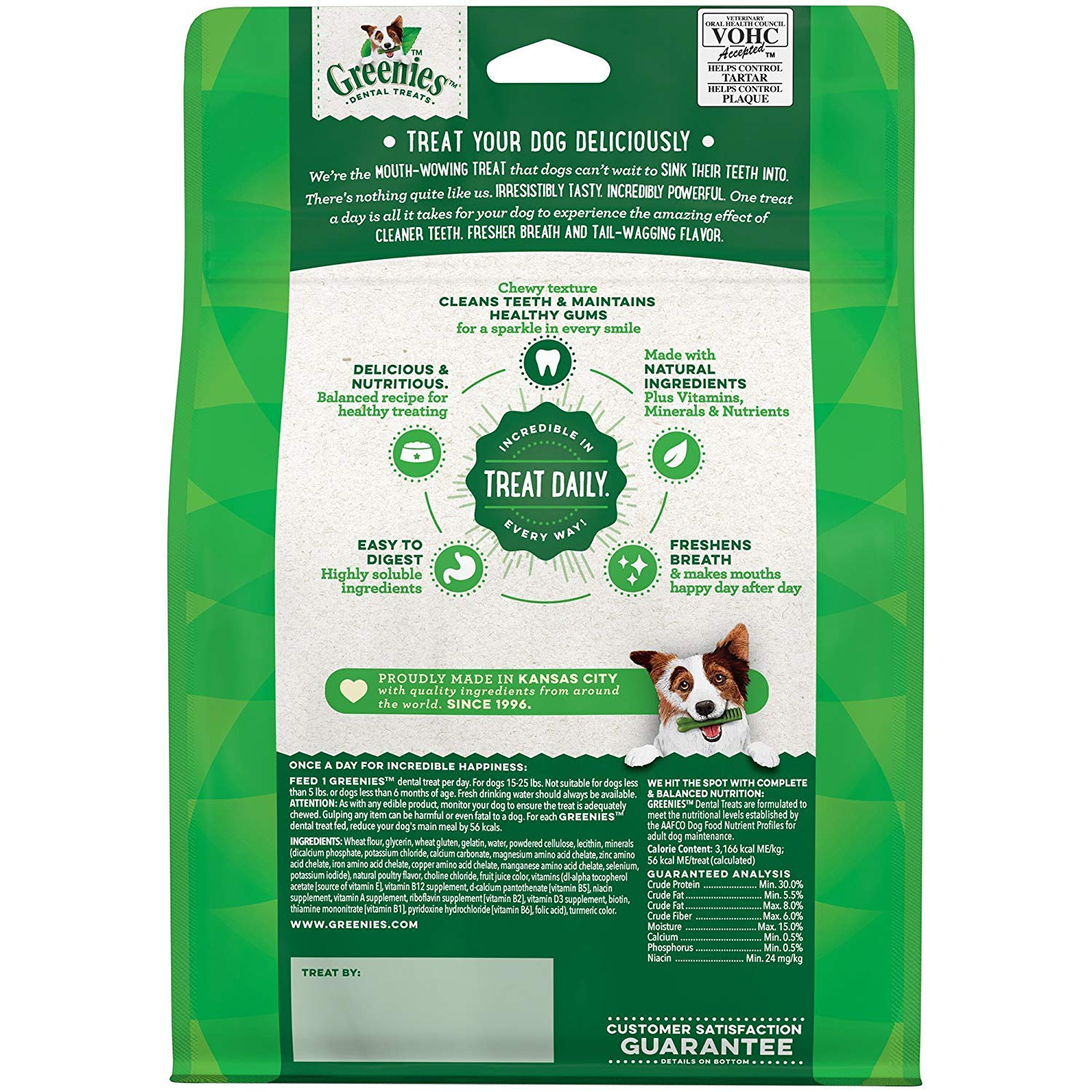 Greenies tratamiento dental para perros 15-25 libras, apoyo práctico para higiene bucal.