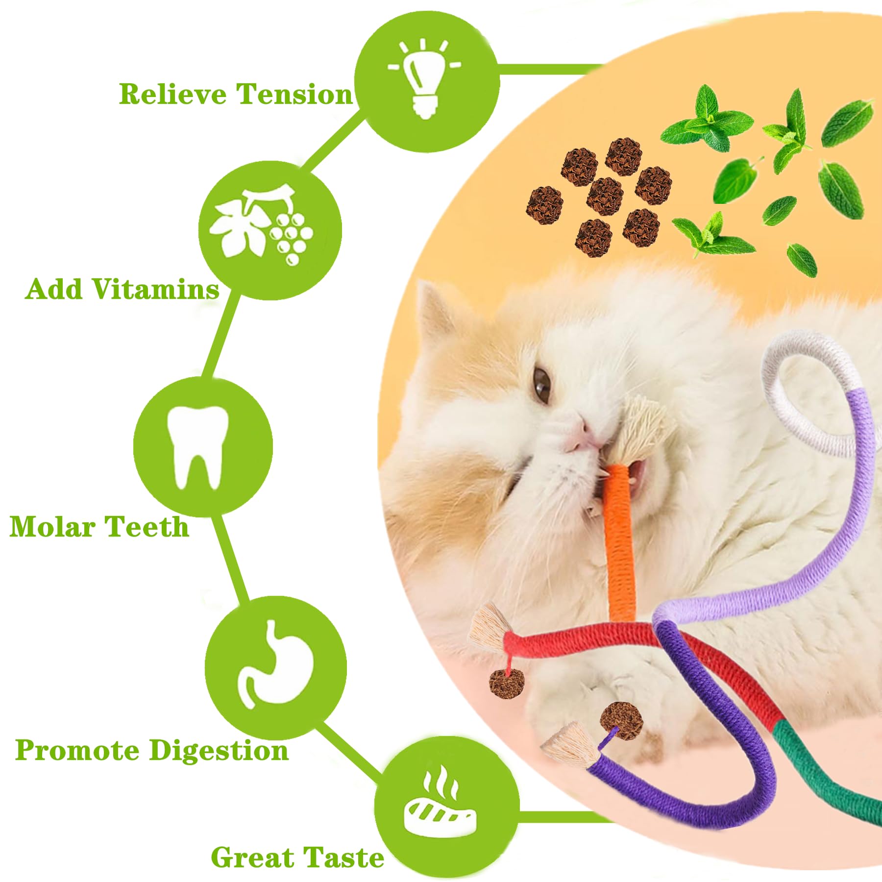 GREMBEB barrita dental para gatos: apoyo para limpieza dental y aliento fresco.