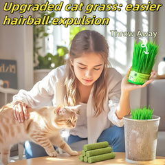 GREMBEB eliminación de bolas de pelo con hierba natural y fibra vegetal.