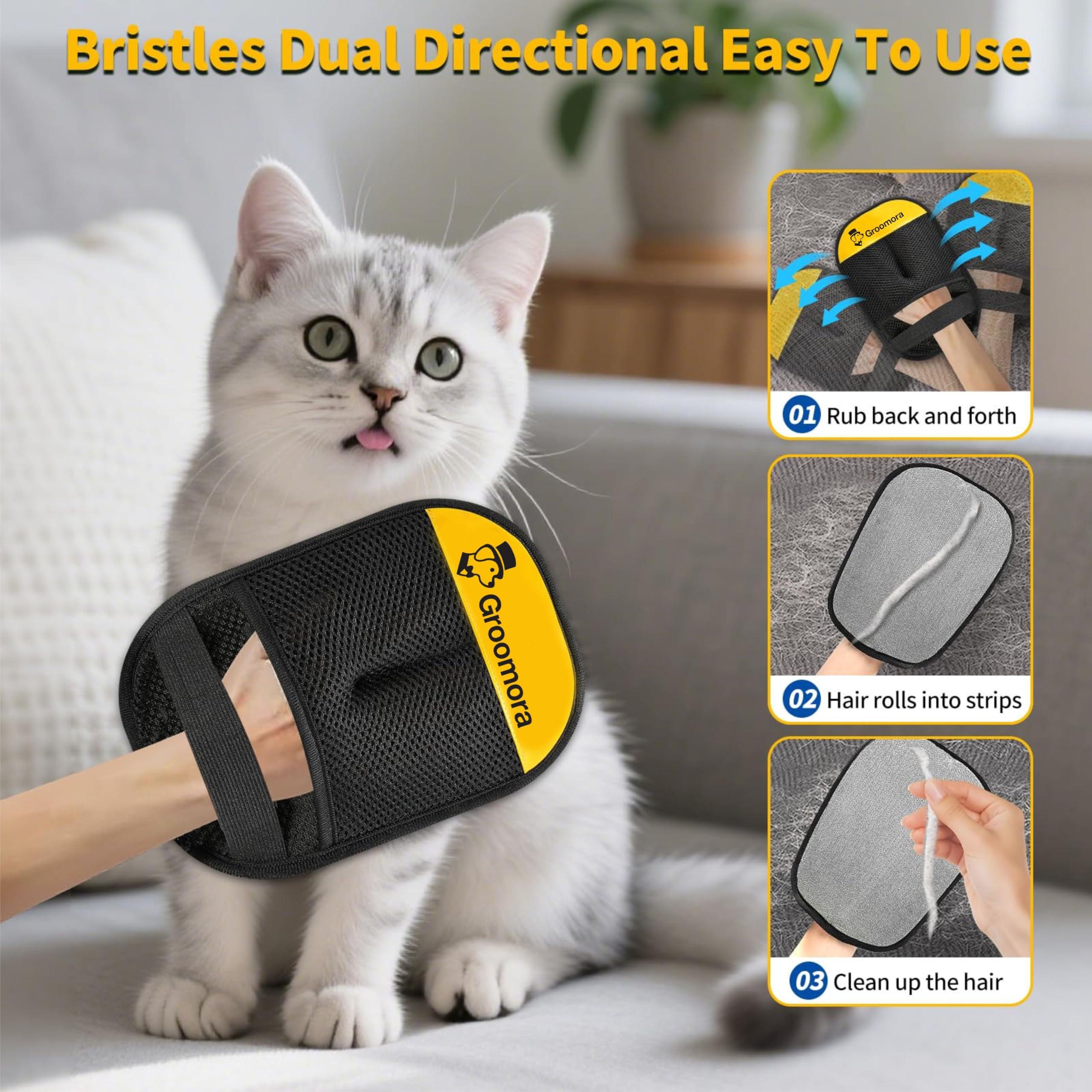 Guante Groomora lavable y reutilizable, ahorro frente a consumibles.