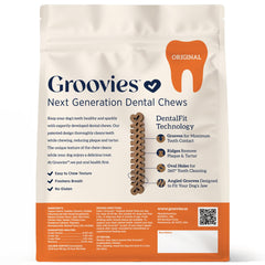 Groovies estructura-flexible facilita masticación prolongada para perros grandes