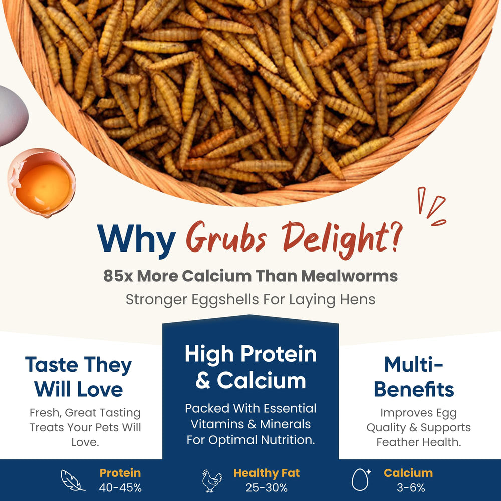 Grubs Delight: bolsa de 5 lb con cierre hermético para conservar frescura