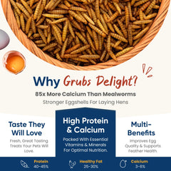 Grubs Delight: bolsa de 5 lb con cierre hermético para conservar frescura