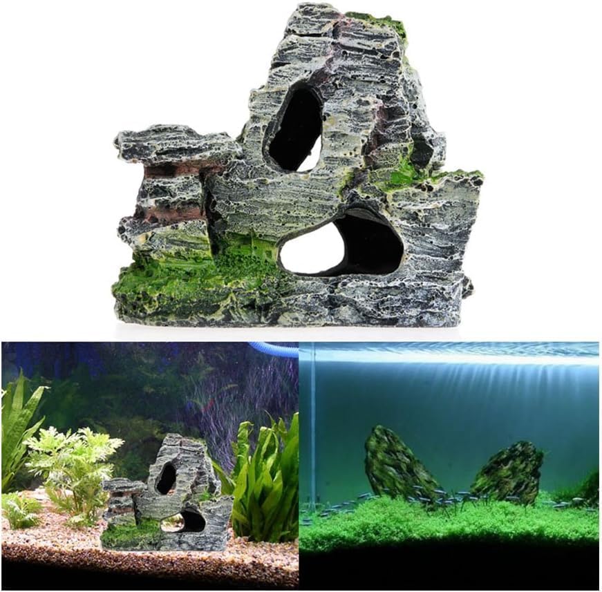 Gryshanyun Resin Espacios Descanso Acuario: múltiples niveles para explorar