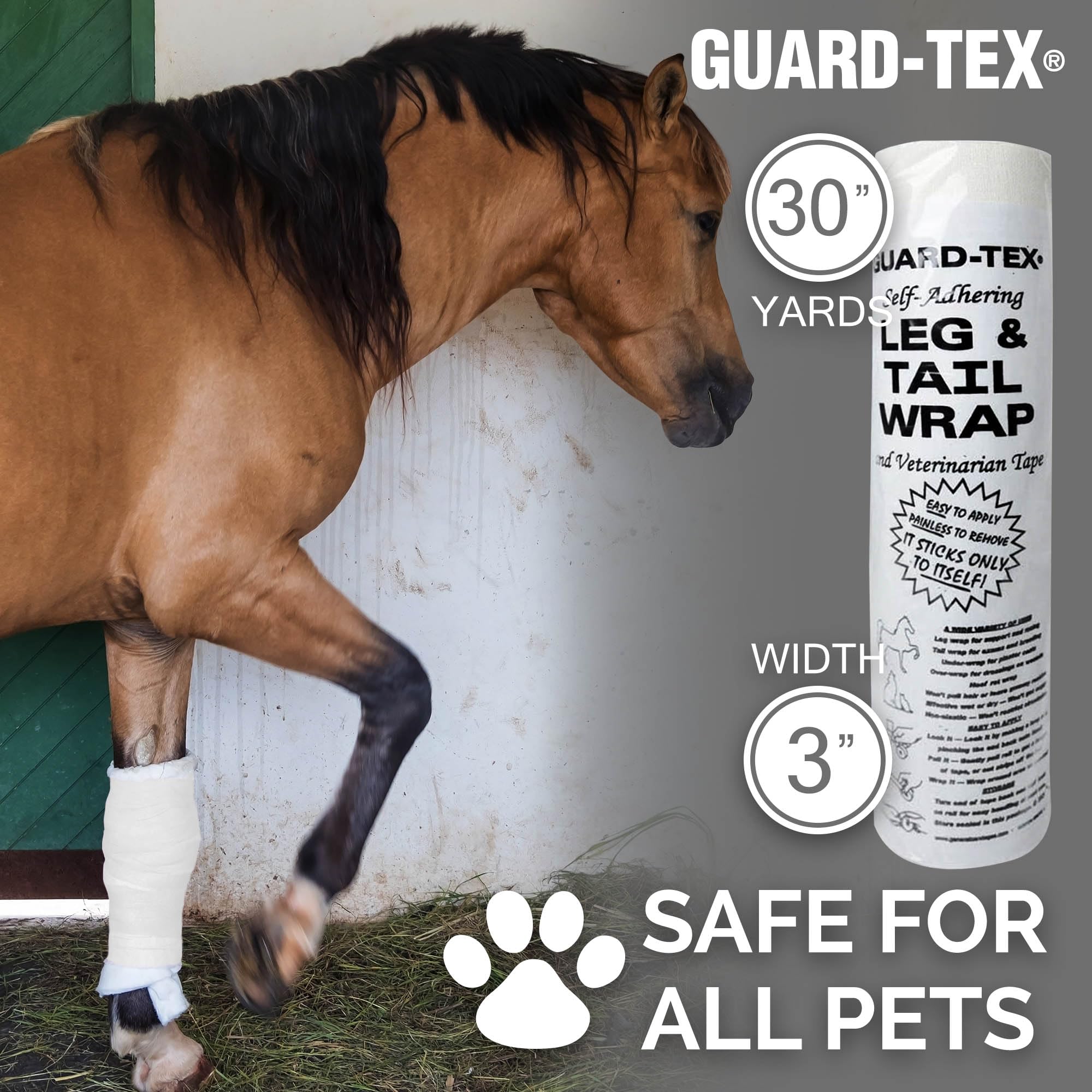 Guard-Tex Uso Múltiples Caballos y Perros muestra versatilidad para piernas y cola