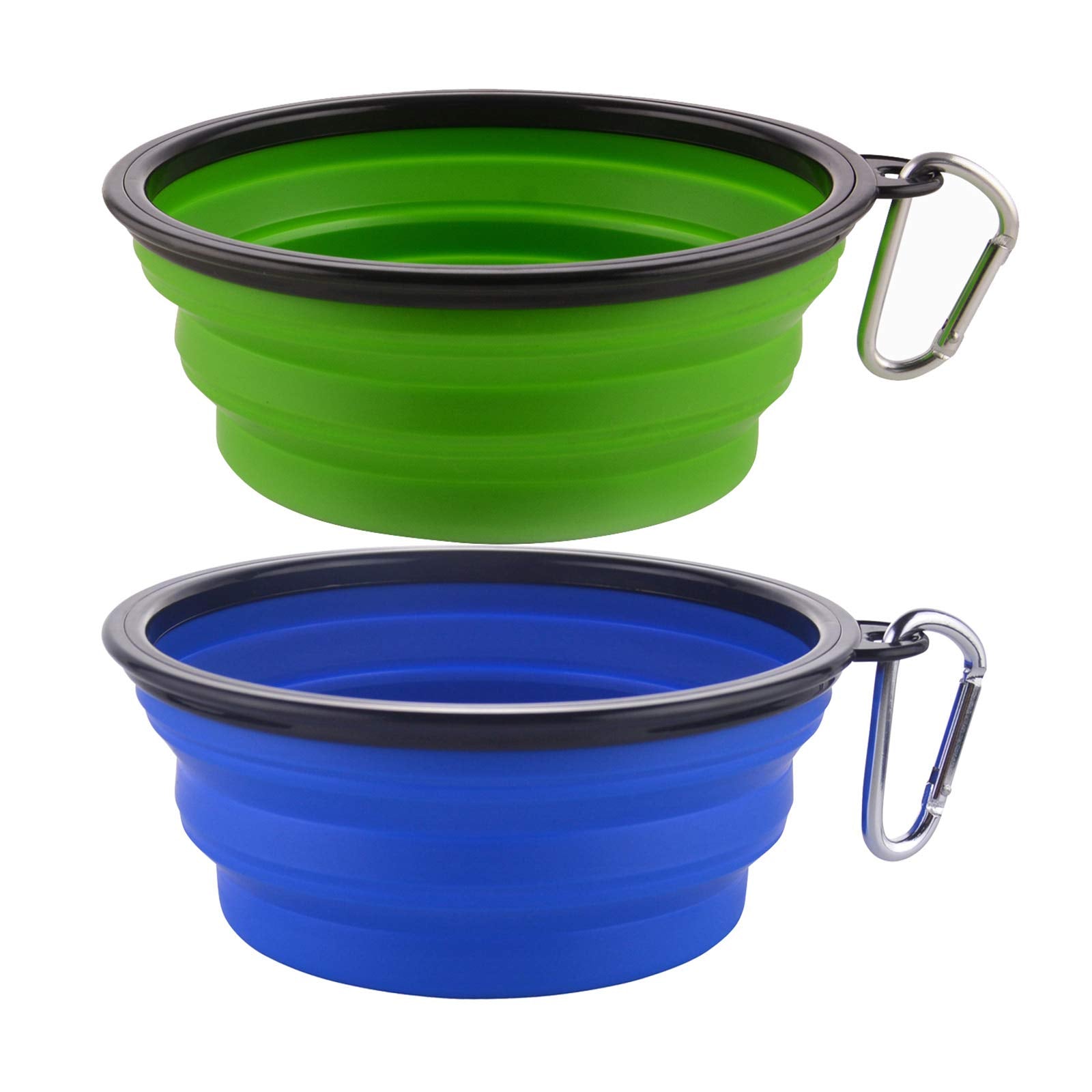 Guardians bol colapsable perro 34oz en verde, ideal para paseos y viajes.