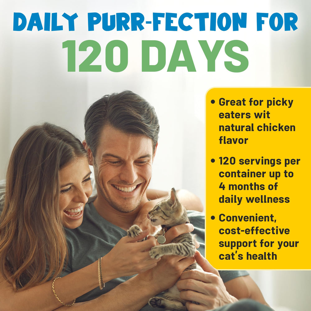 Guardian's Choice Purrbiotics, jarra de 120 porciones para uso diario.