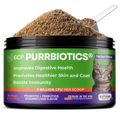 Guardian's Choice Purrbiotics, polvo dosis diaria para apoyo digestivo felino.
