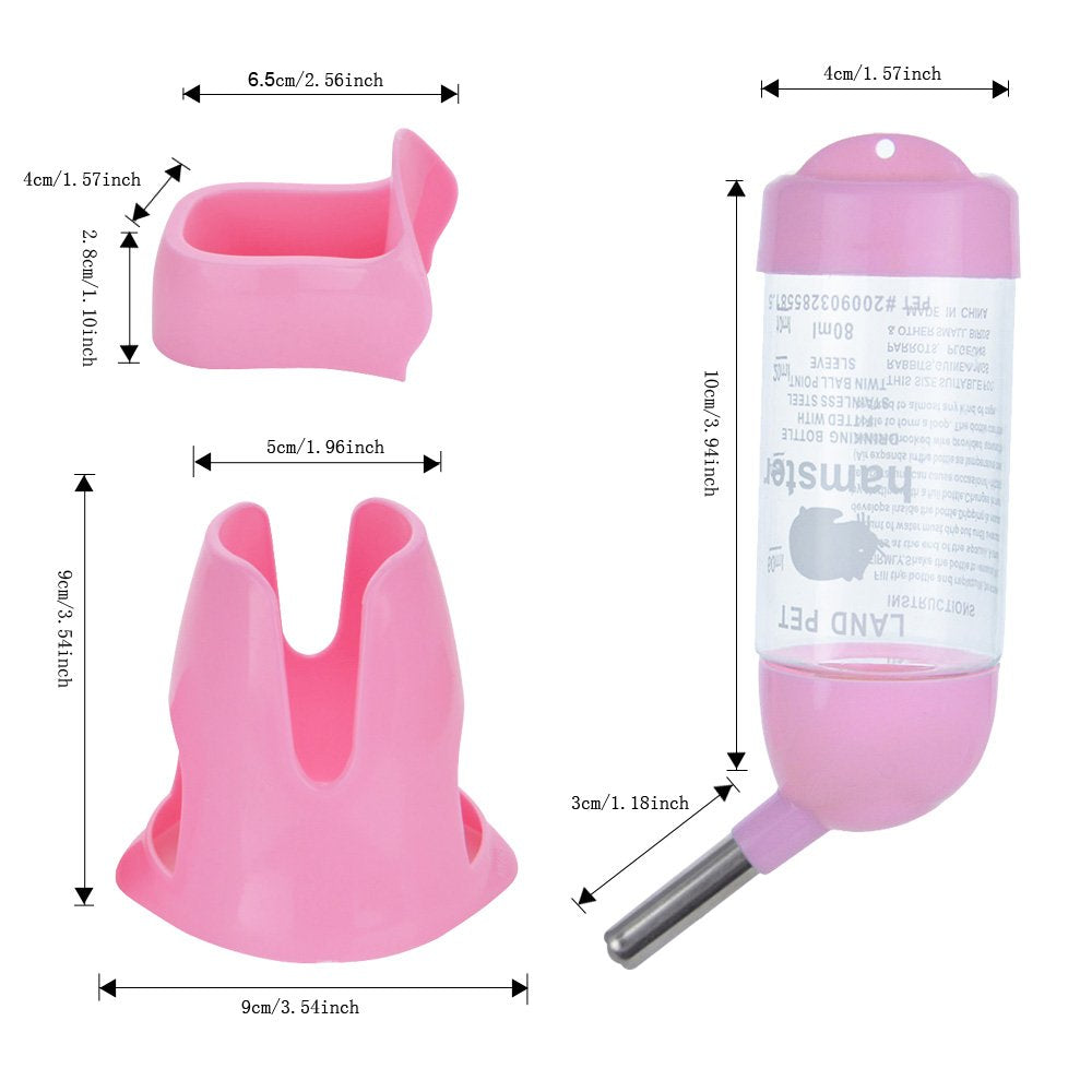 Jaula compatible con Guardians, botella de 80 ml para roedores pequeños.