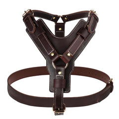 Guiding Star arnés cuero para perro grande 24-30, ajuste cómodo para caminatas largas.
