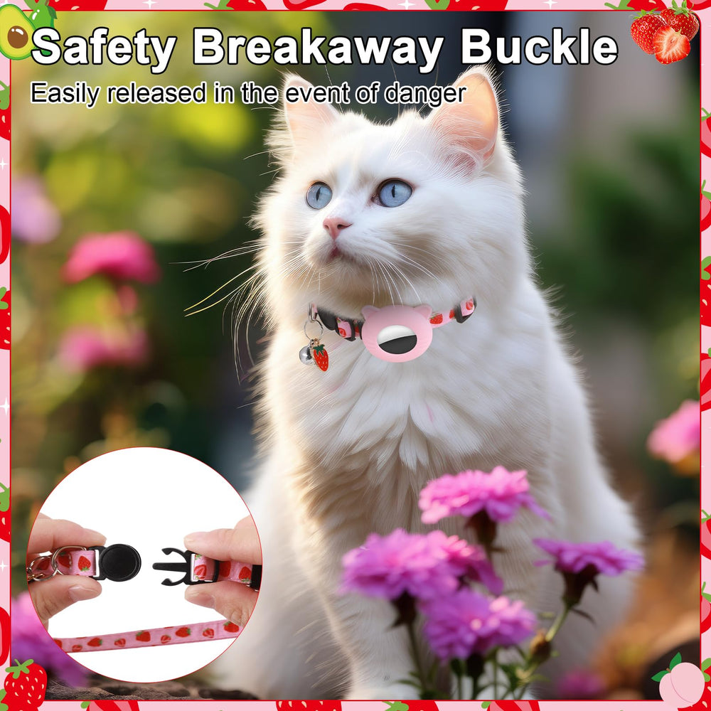 Guiqulai collar para gato AirTag-fruta amarilla con cierre de seguridad.